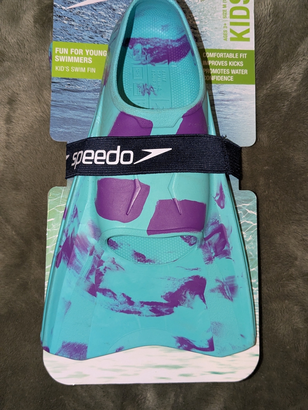 Speedo Kid's Swim Fin in Turquoise & Purple